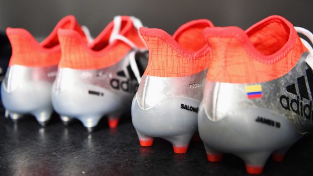 MILAN, ITALY - MAY 28: Boots are seen in the dressing room of Athletico Madrid is seen in the dressing room prior the UEFA Champions League Final match between Real Madrid and Club Atletico de Madrid at Stadio Giuseppe Meazza on May 28, 2016 in Milan, Italy. (Photo by Stuart Franklin - UEFA/UEFA via Getty Images)