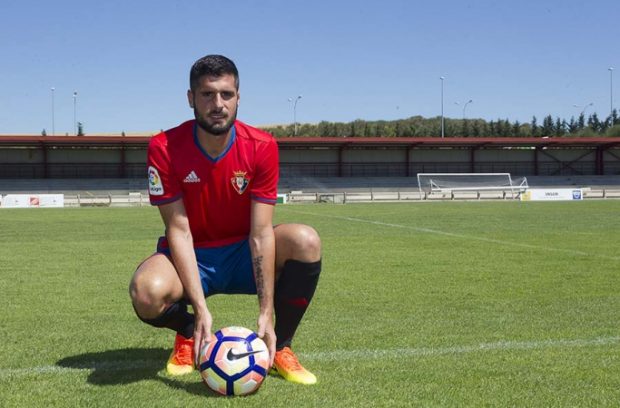 Fran Mérida, en su presentación como futbolista de Osasuna