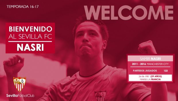 Nasri, cedido al Sevilla. (Sevilla)