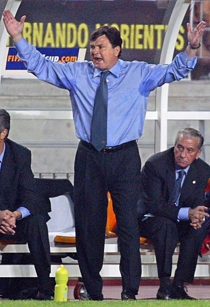 José Antonio Camacho durante el Mundial de 2002. (AFP)