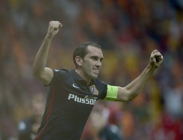 Godín celebra un gol ante el Galatasaray. (Getty)