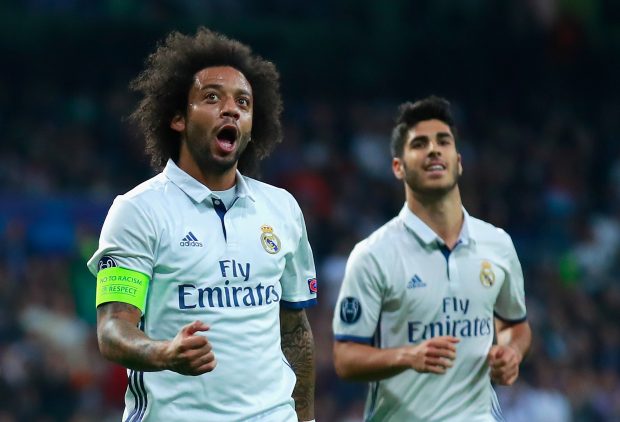 Marcelo celebra su gol ante el Legia. (Getty)