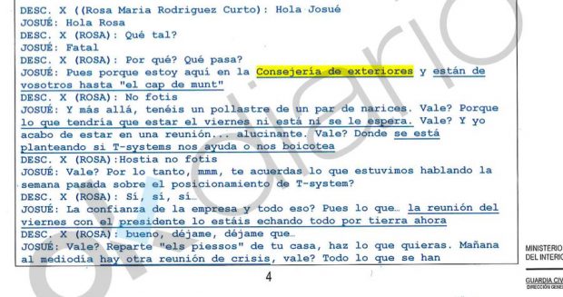 La Generalitat amenazó a la empresa encargada del voto electrónico del 1-O: «Os la estáis jugando»