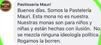 Adornan una mona de Pascua con el nombre de los golpistas para atacar a la emblemática Pastelería Mauri